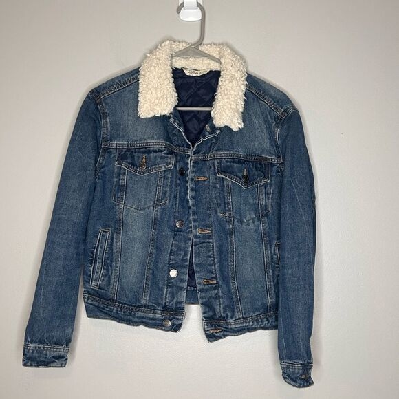Mango Sherpa Denim Jacket - Picture 1 of 3